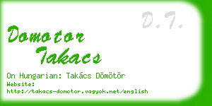 domotor takacs business card