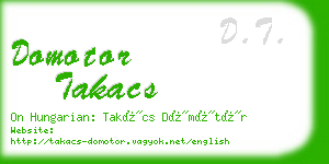 domotor takacs business card